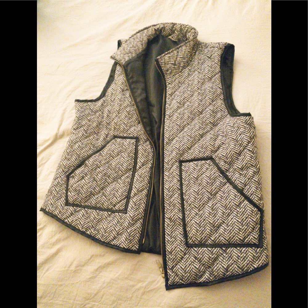 Herringbone Puffer Vest